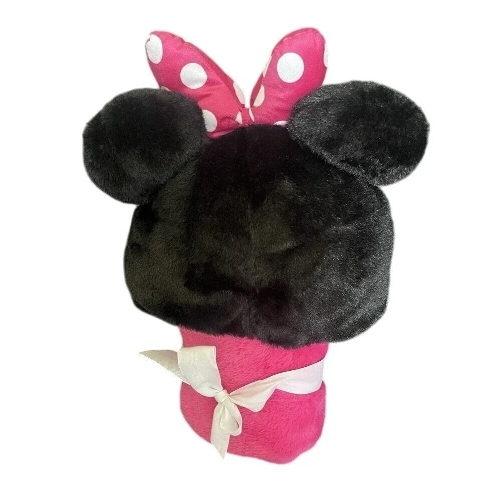 Kids Disney Minnie Mouse Plush Hooded Blanket Throw 30in x 50in NEW